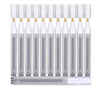Cpolebev Lot de 50 Marqueurs Vides Rechargeables pour Peinture Acrylique, 6 Mm, avec Compte-Gouttes de 3 Ml, Compatibles avec Ink Craft