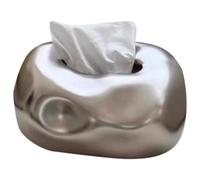 Cpolebev Nordic Ceramic Tissue Box Advanced Napkin Holder Living Room Dining Table Silvery