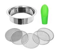 Cpolebev Nouveau Set de Tamis à Sol avec de 1, 3, 6, 9, 12 mm - Tamis à Compost en Acier Inoxydable pour Jardin et Pelle à Terre pour Bonsaï Incluse.