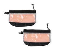 Cpolebev Pack de 2 Petits Outils Transparents Pouche à Fermeture Éclair pour les Électriciens, Sac à Outils Vide Portable