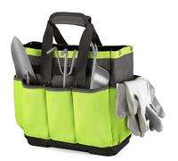 Cpolebev Sac à Outils de Jardin en Toile Oxford 8 Poches Grande Capacité Sac Fourre-Tout Trousse à Outils Sac à Main Désherbage Taille Stockage