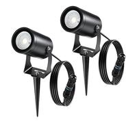CPROSP 2PCS GU10 Spot Exterieur a Piquer 5W, Blanc Chaud 3000k | Spot Exterieur sur Piquet LED pour Extérieur, Jardin, Chemin, Allé, l'Étang; Câble de 0,9 m IP65 avec Connecteur Étanche