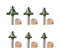 CPROSP 6 Fraise à Arrondir de 8 mm, Fraises Rondes avec Roulement | Round Over And Beading Edging Router Bit; pour le Bois Arrondi