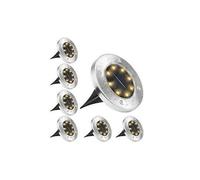 Cprosp 8 pcs lumière solaire extérieur solaire de jardin avec led blanc chaud lumière solaire au sol pour l'extérieur pour chemin jardin terrace
