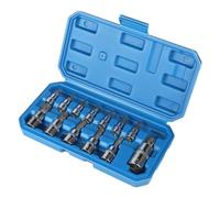 CPROSP Douille Torx Male 1/2'', 1/4'', 3/8'', Embout Torx 6 Pans T8 T10 T15 T20 T25 T27 T30 T40 T45 T50 T55 T60 T70, Douille Allen avec Boîte