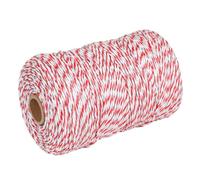 CPROSP Fil de Clôture Électrique 250m, Corde de Pâturage Rouge/Blanc | Cordon de Clôture électrique et 6 Brins de Fil Acier Inox, Résistante UV & Intempéries Corde Conductrice pour vache, chèvre