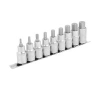 CPROSP Jeu de 9 Douilles Allen 1/2", Douilles Allen 4 5 6 7 8 10 12 14 16 mm, 6 Pans Creux avec Guide Métallique, Six Pans Extérieurs 1/2" avec Mallette en Plastique pour hocs