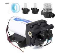 CPROSP Pompe à Eau à Membrane DC 12v, 17L/min, 3,8Bar (55Psi) | 60W; Pompe à Diaphragme Auto-amorçante avec Pressostat; Hauteur de Refoulement; 40M; pour Yacht, Camping-car, Marine IP65