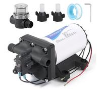 CPROSP Pompe à Eau à Membrane DC 12v, 49,2W 11,3L/min, 3,8Bar (55Psi) | Pompe à Diaphragme Auto-amorçante avec Pressostat; Hauteur de Refoulement; 40M; pour Yacht, Camping-car, Marine; IP65