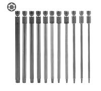 CPROSP Tournevis à Main Sets, 11PCS Torx Hex Tige 100mm, S2 Alliage d'Acier, T5 T6 T7 T8 T9 T10 T15 T20 T25 T27 T30 T40, Embouts Magnétiques