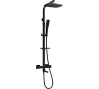 CQ49 colonne de bain avec mitigeur thermostatique, noir / or (779104995-75)