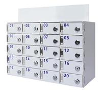CQAHDSEVF Casier de Rangement en Acrylique pour téléphones, Casier de téléphone en Acrylique, boîte Murale verrouillable, 6 à 40 emplacements for la Maison, l'école et Le Bureau(6)