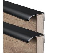CQAHDSEVF Poignées de tiroir cachées en alliage d'aluminium | Noir 80-1200mm 2 Pack en alliage d'aluminium for armoires de cuisine armoire salle de bain salon(Length 500mm)