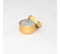 CQAHDSEVF Récipients pour Bougies, Boîte Ronde en Aluminium de 50 ML avec Couvercle for Bougie à thé, Multicolore, 20/36/60 pcs(Gold,36pcs)
