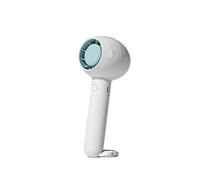 CQAHDSEVF Ventilateur portable à main, Mini ventilateur portable USB 2 vitesses, base mousqueton blanc rose(White)