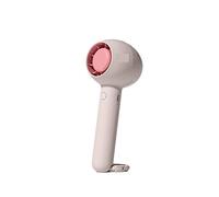 CQAHDSEVF Ventilateur portable à main, Mini ventilateur portable USB 2 vitesses, base mousqueton blanc rose(Pink)
