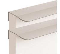 CQCQC Poignées invisibles en alliage d'aluminium for armoire, placard, cuisine, tiroir, gris cachemire, 2 pièces(Overall length 400mm)