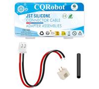 CQRobot XH2,54 2 Broches Fil-Carte Silicone Femelle Connecteur Câble Kit | Câble Connecteur XH Femelle Silicone 22AWG 21cm, Kit Broche Mâle Beige Et Gaine Thermorétractable. 25 Ensembles/75 Pièces