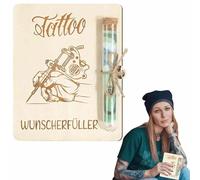 CQXSYTBN Coffret Cadeau en Bois pour Tatouage, Porte-Billet avec Tube à Essai et Cœur pour Pâques et Carnaval, Boîte Décorative Originale pour Argent et Bon Cadeau, Style Rustique