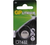 CR 1632 GP - Pile bouton lithium, 3 V, 140 mAh, 16,0 x 3,2 mm