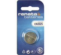 CR 2025 REN - Pile bouton Renata, 3 volts, 165 mAh, 20,0 x 2,5 mm