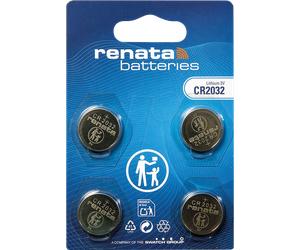 CR 2032 REN X4 - Pile bouton au lithium, 3 V, 225 mAh, 20.0x3.2mm, paquet de 4