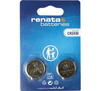 Renata Lot de 2 piles bouton au lithium CR2430 3 V - Précision suisse pour clés de voiture, alarmes et maison intelligente