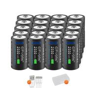 CR123A batterie rechargeable, type-C charge USB, haute capacité, 20 pièces batterie