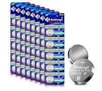 CR2450 Lot de 40 Piles Bouton au Lithium CR2450 3 V (CR2450-8-40)