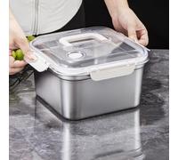 Crabop Boîte Alimentaire Carrée 2500ml Boîte Alimentaire Carrée 2500ml(White cap 3500ml)