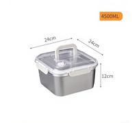 Crabop Boîte Alimentaire Carrée 2500ml Boîte Alimentaire Carrée 2500ml(White cap 4500ml)
