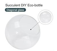 Crabop Boule en Verre Borosilicate Transparent pour Terrarium, Ouverture Large 8-12cm, Vase Suspendu pour Plantes Succulentes, Décoration Intérieure Jardin Mariage pour fête(A)