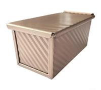 Crabop Caisse à Pain Métal Ondulé pour Cuisson Uniforme(230g) | Acier pour robuste, résistance déformation, longue durée, finition dorée, usage intensif