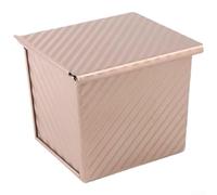 Crabop Caisse à Pain Métal Ondulé pour Cuisson Uniforme(250g) | Acier pour robuste, résistance déformation, longue durée, finition dorée, usage intensif