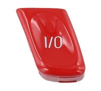 Crabop Couvercle de bouton de commande au volant I/O pour BMW Série 3 E46 pour M3 1998-2004 rouge, bleu, noir, pièce de rechange en plastique (rouge)