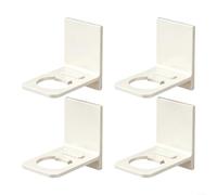 Crabop Distributeur de savon mural en aluminium sans perçage pour gel douche, organiseur de rangement réglable pour salle de bain, blanc crème (blanc crème 1)