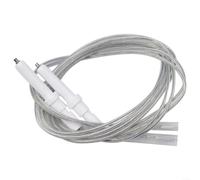 Crabop Électrode d'allumage pour cuisinière à pour gaz, câble 900mm et céramique pour robuste. Pièce de rechange universelle pour facile à installer pour barbecue et four extérieur. Lot de 2