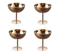 Crabop Gobelets à Dessert 200ml Lot de 4 Dorés Gobelets à Dessert 200ml(Pink gold)