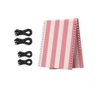Crabop Housse de rechange pour chaise longue 160 x 43 cm, résistante pour tissu textilène, design rayé pour jardin, terrasse et camping (rayures rose)