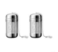 Crabop Infuseur à Thé Acier Maille Fine 2pcs Infuseur à Thé Acier Maille | Maille ultra fine, retient particules, arômes intenses, pour idéal rooibos, tisanes fines