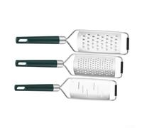 Crabop Jeu de Râpes Cuisine Antirouille Ergonomique Jeu de Râpes Cuisine | 3 niveaux de râpage, fin moyen gros, acier inoxydable, confortable, préparation rapide