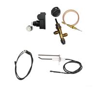 Crabop Kit Allumage Piézo pour gaz Complet 6 M8 Kit Allumage Piézo pour | 6 incluses, valve M8, thermocouple 600mm, fil ignition, interrupteur, pour durable métal