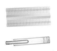 Crabop Kit de Remplacement Gril Acier Inoxydable 16" pour Brûleurs BLZ-3/4/5, Plaque Flamme et Brûleur pour robuste pour Barbecue Extérieur 3-5 Feux