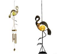 Crabop Lampe Flamant Carillon LED Étanche IP55 Jardin Crabop