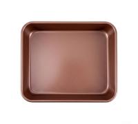 Crabop Lèchefrite Rôtissoire 28x28cm Chaleur Uniforme(E) | Acier pour robuste, diffusion chaleur uniforme, revêtement antiadhésif lisse, pour bord roulé sécurisé