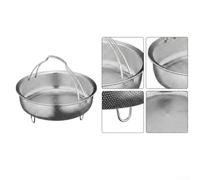 Crabop Panier Cuisson Vapeur Acier Inoxydable 316L Panier Cuisson Vapeur(24cm)