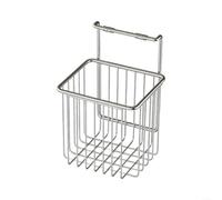 Crabop Panier de salle de bain suspendu en acier inoxydable pour poteau | Étagère de salle de bain suspendue en acier inoxydable : panier métallique pour poteaux, rangement rapide pour accessoires de