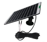 Crabop Panneau de charge solaire 5 W pour sonnette vidéo Ring Video Doorbell 4/3/2, alimentation de caméra de sécurité monocristalline avec câble, kit de chargeur extérieur résistant aux intempéries