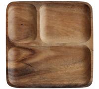 Crabop Plateau de service en noyer naturel de forme irrégulière pour charcuterie, fromage, fête, salle à manger, 30 x 12 cm