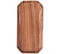 Crabop Plateau de service en noyer naturel de forme irrégulière pour charcuterie, fromage, fête, salle à manger, 30 x 12 cm (Q)